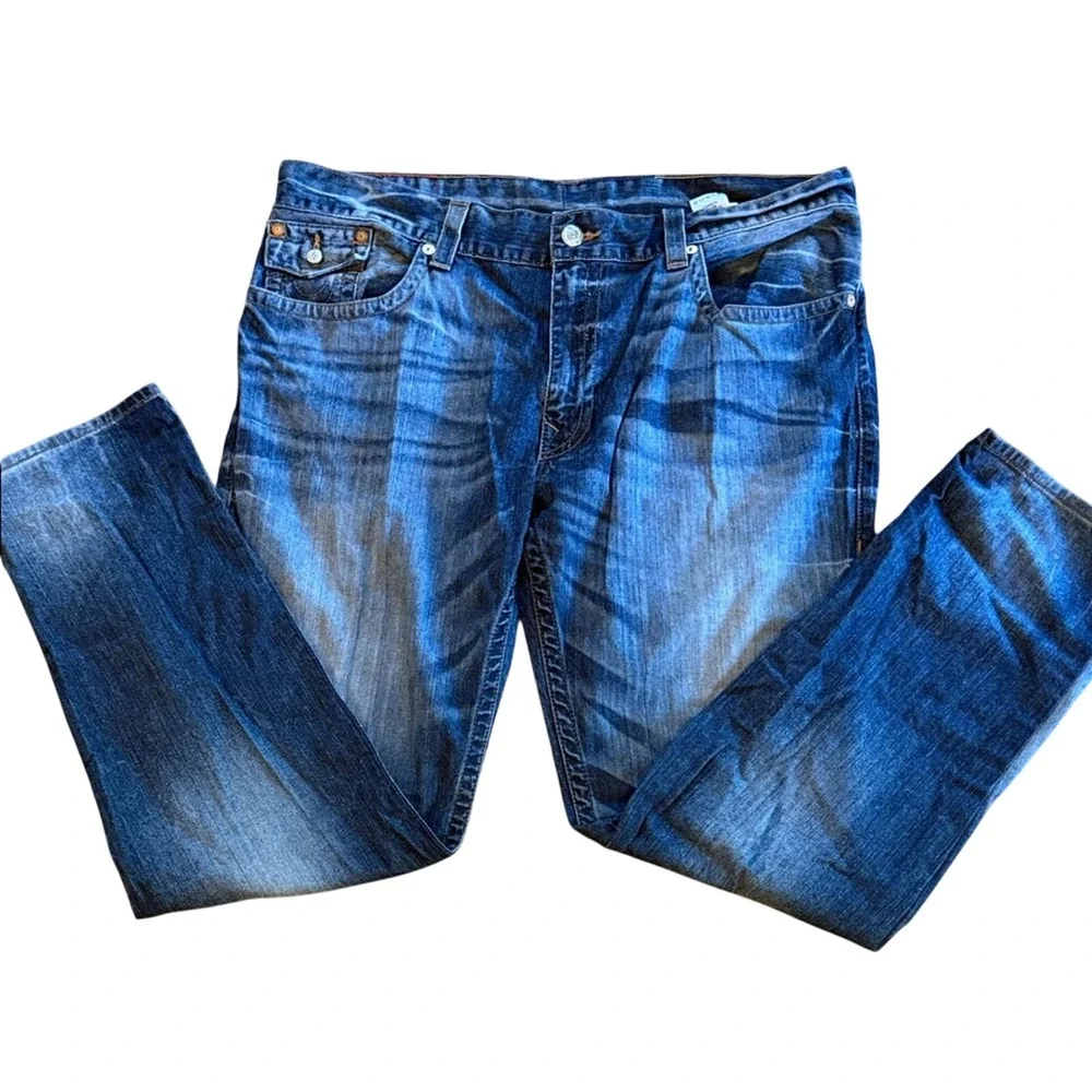 True Religion Medium Wash Blue Denim Jeans‎ Mens 44